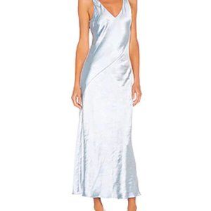 Line & Dot x REVOLVE Loulou Satin Dress in Sky Blue. Size XS.